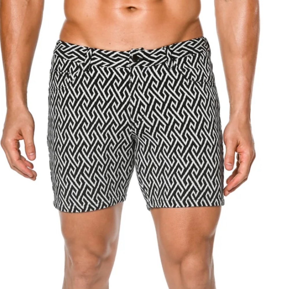 ST33LE MAZE JACQUARD KNIT 5" INSEAM JEANS SHORT